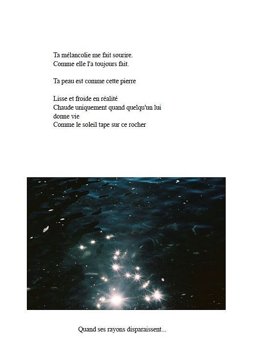 Ta mélancolie me fait sourire