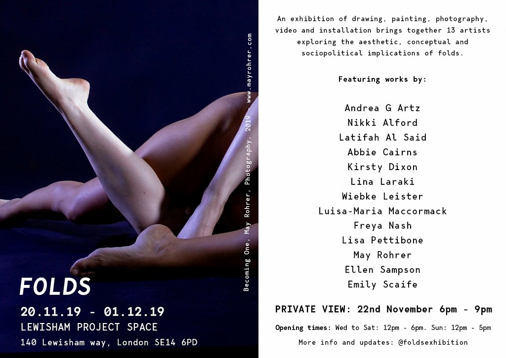 Folds Exhibition, London, 2019.